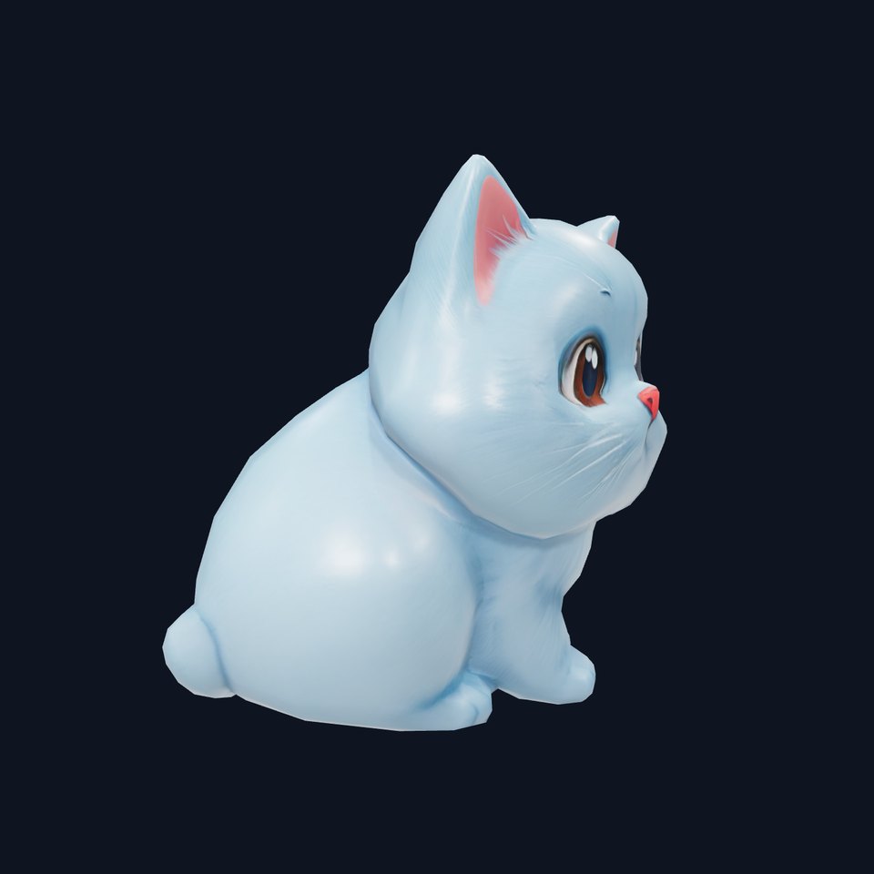 Adorable Blue Kitten model pack